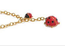 Load image into Gallery viewer, Luma Ladybug Enamel Gold Statement Necklace