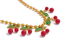 Load image into Gallery viewer, Cereza d’Oro Cherry Charm Necklace