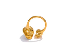 Load image into Gallery viewer, Ring Alua – 18K Gold-Plated Stainless Steel Abstract Pearl Ring