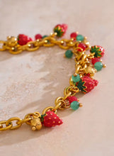 Load image into Gallery viewer, Fresa Joy Bracelet – Strawberry Gold Charm Bracelet
