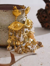 Load image into Gallery viewer, Maude Sea Shells Drop Dangle Earrings - Beach Style Statement Jewelry