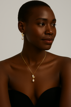 Load image into Gallery viewer, Erika 18K Gold Shaped Geometric Butterfly Mother of Pearl Necklace