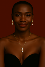 Load image into Gallery viewer, Erika 18K Gold Shaped Geometric Butterfly Mother of Pearl Necklace