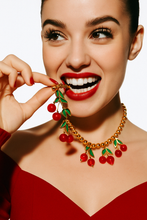 Load image into Gallery viewer, Cereza d’Oro Cherry Charm Necklace