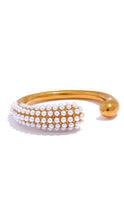 Load image into Gallery viewer, Landa Gold Cuff Bracelet Freshwater Pearls  Bracelet - Nature Inspired Elegant Jewelry