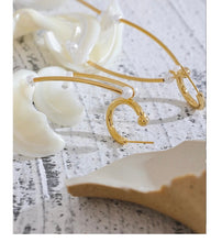 Load image into Gallery viewer, Sorro Shell Irregular Drop Dangle Big Earrings 14K Gold