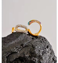 Load image into Gallery viewer, Ring Merie Open Ring – 18K Gold-Plated 925 Sterling Silver (2-in-1)