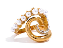Charger l&#39;image dans la galerie, RING Aisha - 18K GOLD PLATED WITH Pearls