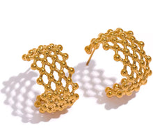 Load image into Gallery viewer, Dia 14K Gold Mini Hoop Earrings - Delicate Everyday Jewelry