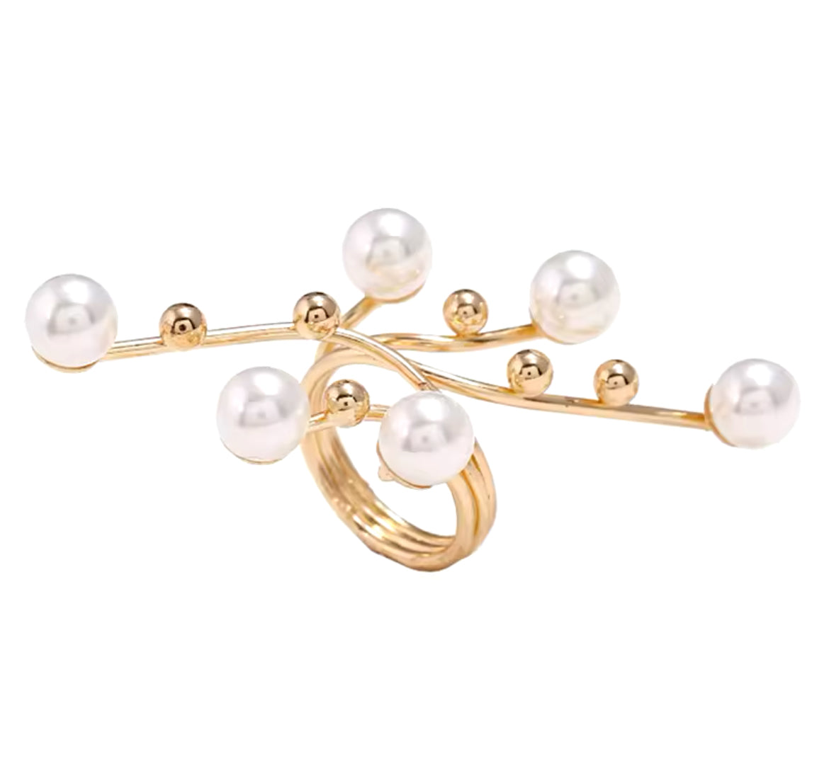 Liora Branch & Pearl Statement Ring