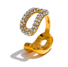 Load image into Gallery viewer, Ring Merie Open Ring – 18K Gold-Plated 925 Sterling Silver (2-in-1)