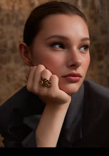 Charger l&#39;image dans la galerie, Ring Edwn – 18K Gold-Plated Stainless Steel Open Leaf Ring