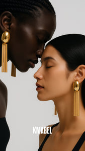 Kayde Long Tassel Drop Earrings for Women - Statement Jewelry