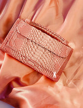 Load image into Gallery viewer, (Pre-order) Salmon Embossed Vegan Leather Double-Purse Crossbody Bag