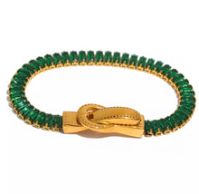 Charger l&#39;image dans la galerie, Athena 18K Gold Belt Buckle Shaped Bracelet Bangle