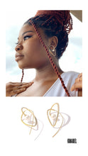 Load image into Gallery viewer, The Hamdalats S925 Gold Pearl Geometric Earrings