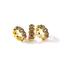 Charger l&#39;image dans la galerie, RING Maya - 18K GOLD PLATED WITH MULTICOLOURED ZIRCONIA