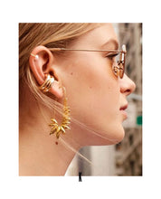 Load image into Gallery viewer, Nicole S925 Long Twisted Paperclip Gold Earring Set